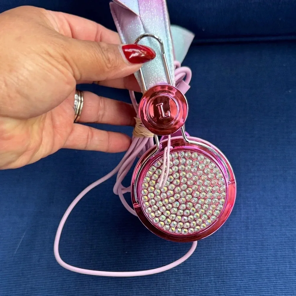 Sparkly Pink Unicorn Kids Headphones